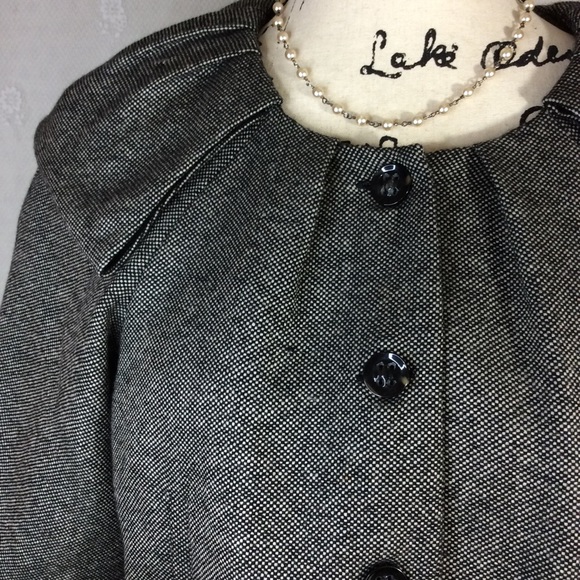 Twelfth St Black Ivory Tweed Crop Unique Blazer M - Picture 5 of 10